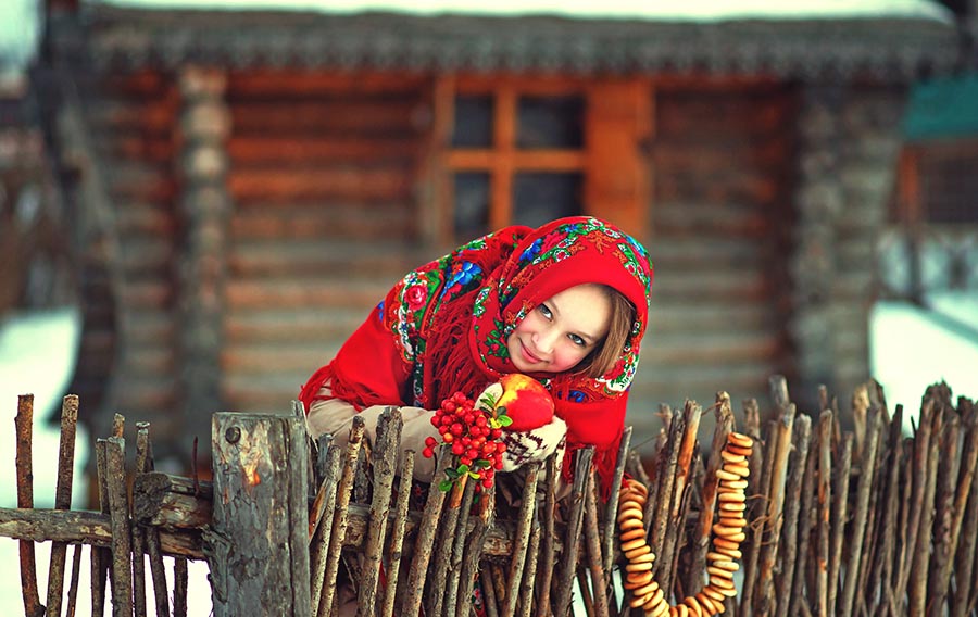 Sexy girl Women in Slavic costumes in Ouagadougou